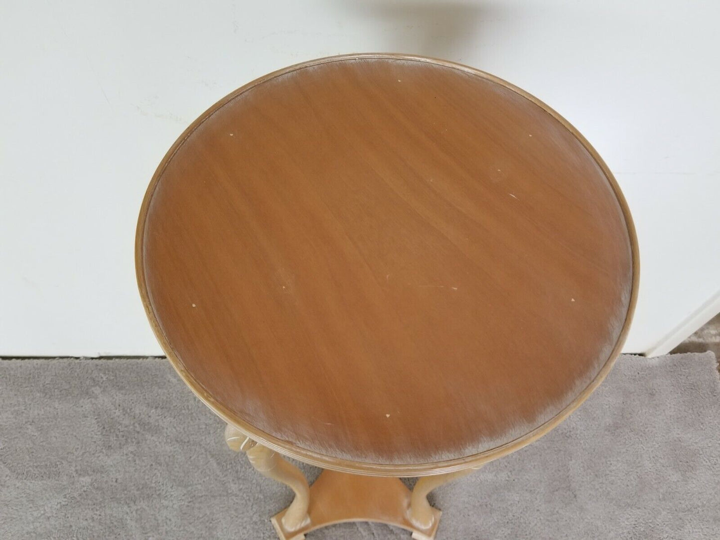 Tall 41" Hand Carved Wood Flamingo Bird Lamp Occasional Table Made in Italy