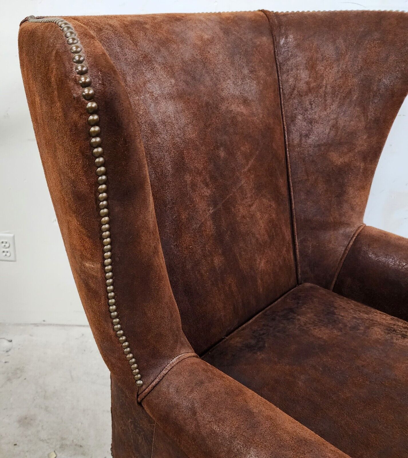 Leather Wingback Lounge Chair by PAUL ROBERT