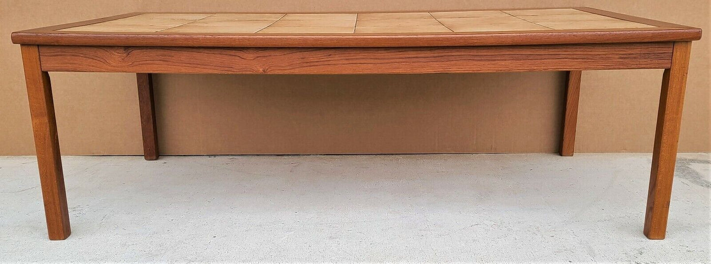 Vtg Mid Century Danish Modern Toften Mobelfabrikken Teak Tile Top Coffee Table