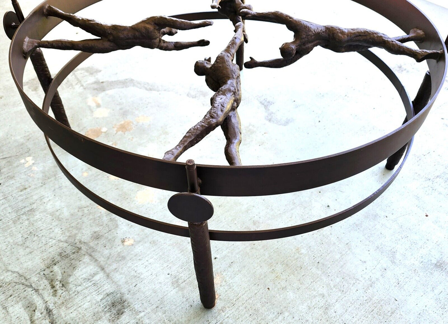 Bronze Cocktail Coffee Table Semi Nude Women Sculpture