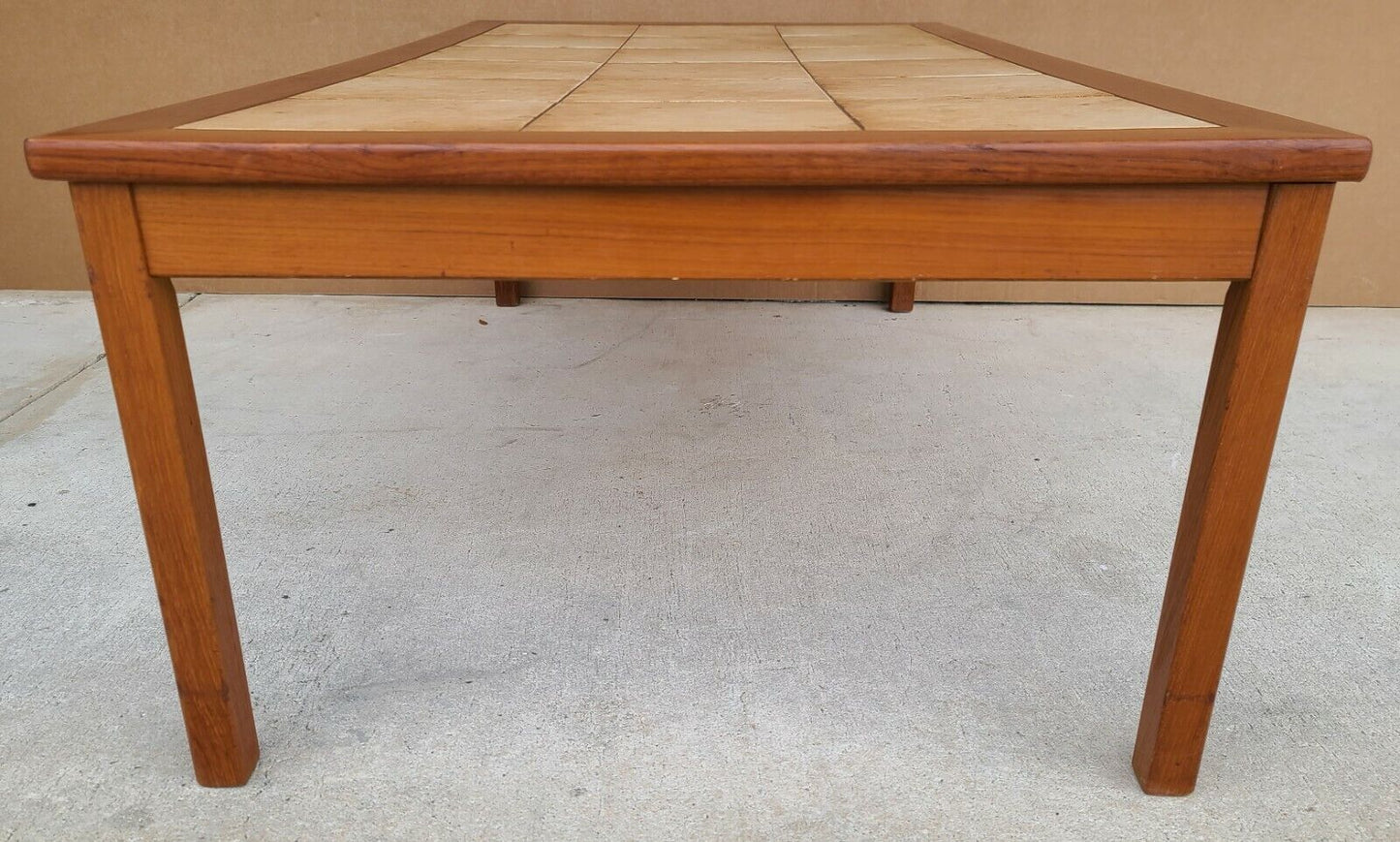 Vtg Mid Century Danish Modern Toften Mobelfabrikken Teak Tile Top Coffee Table