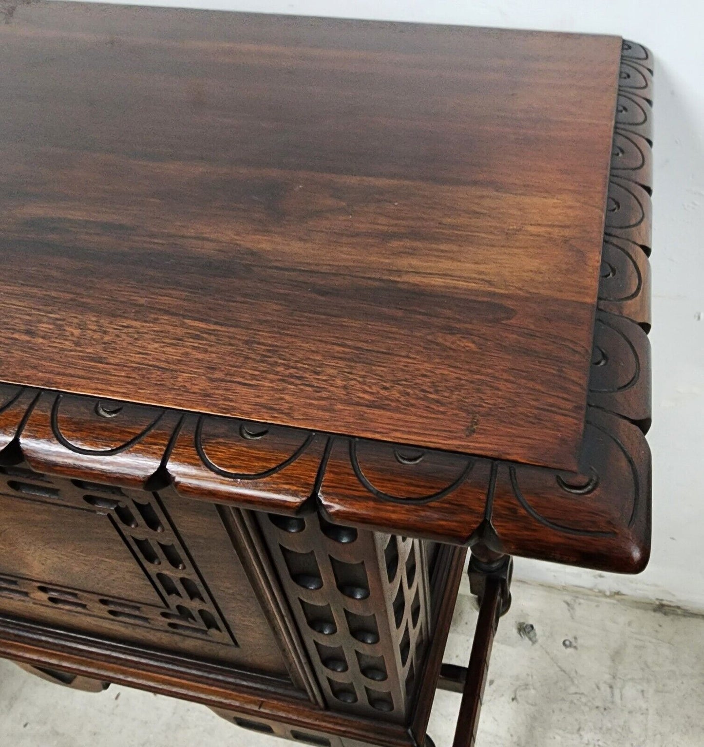 Antique Console Buffet Table Walnut by KITTINGER