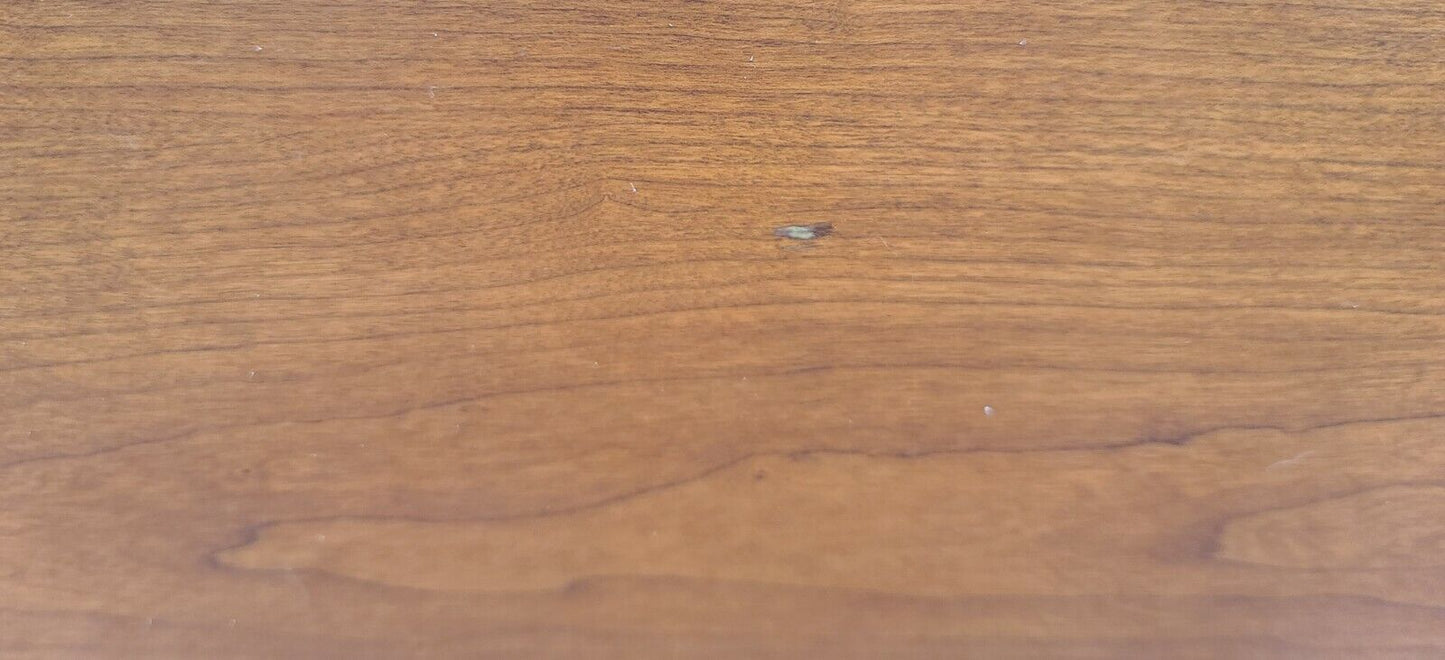 Vtg Mid Century Modern HICKORY WHITE Briar Burl Wood with Brass Pulls Dresser