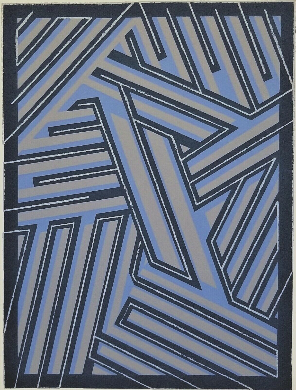 1990's MCM Signed Lance Lawlor " Linear Pattern " Ltd Ed Lithograph Geometric