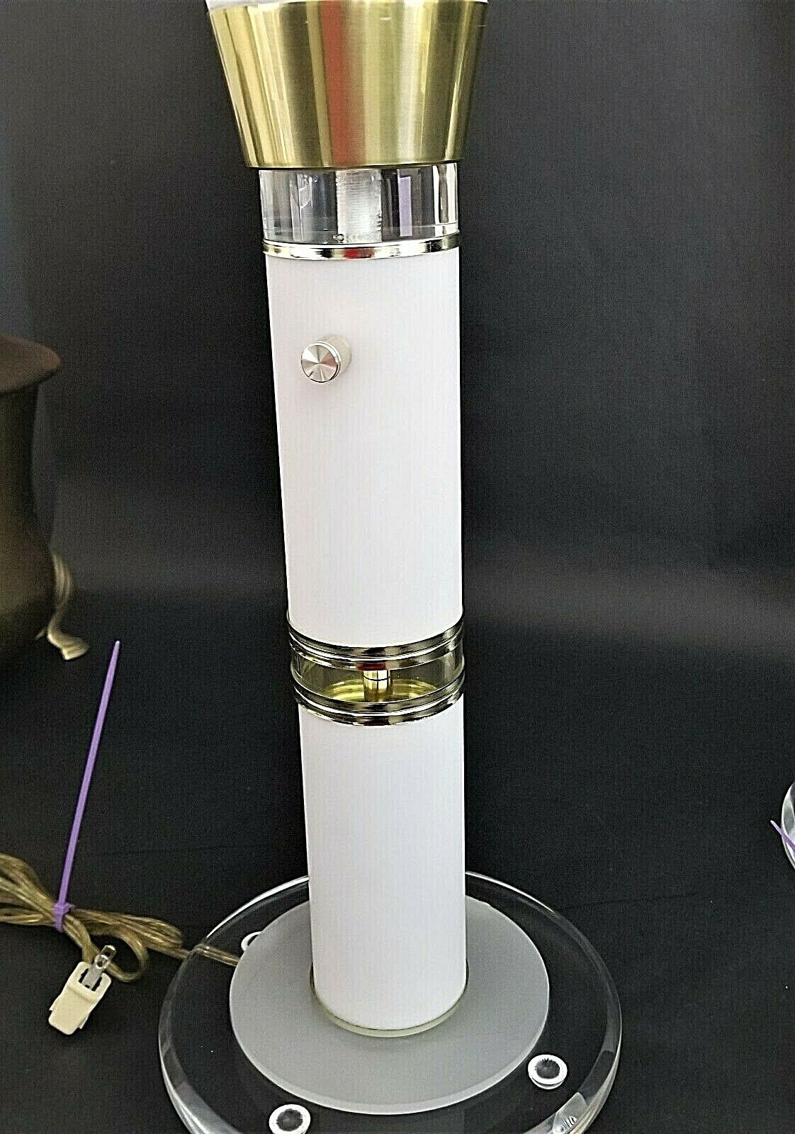 (2) 70's Karl Springer Style Torchier Table Lamps