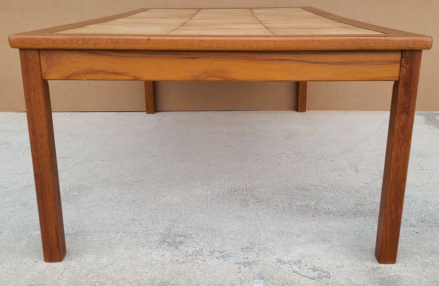 Vtg Mid Century Danish Modern Toften Mobelfabrikken Teak Tile Top Coffee Table