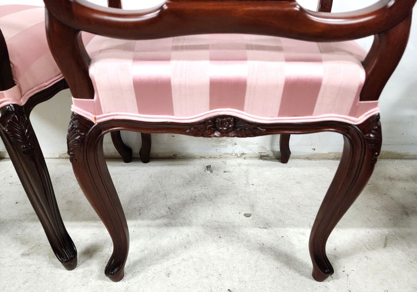 Rosewood Dining Chairs Asian Chinoiserie Vintage