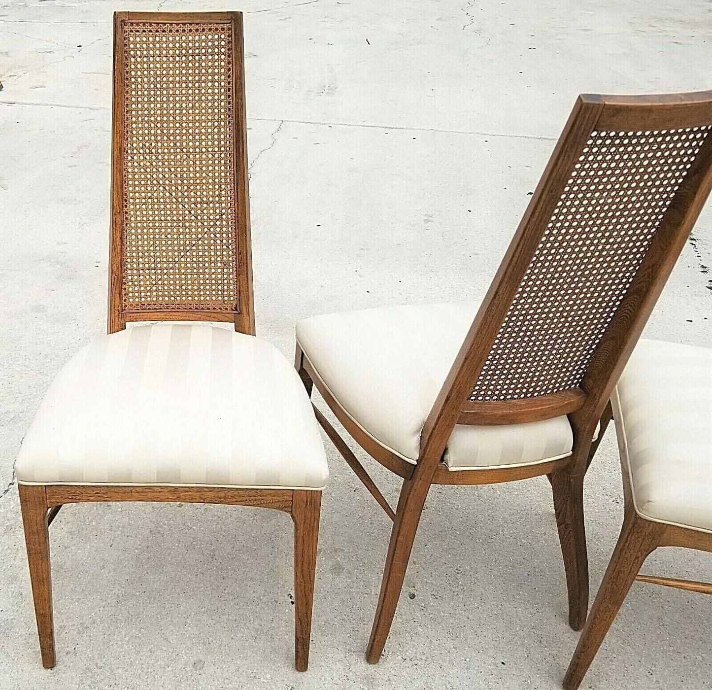MCM Dining Chairs Cane Back Set of 2 ONLY by DREXEL