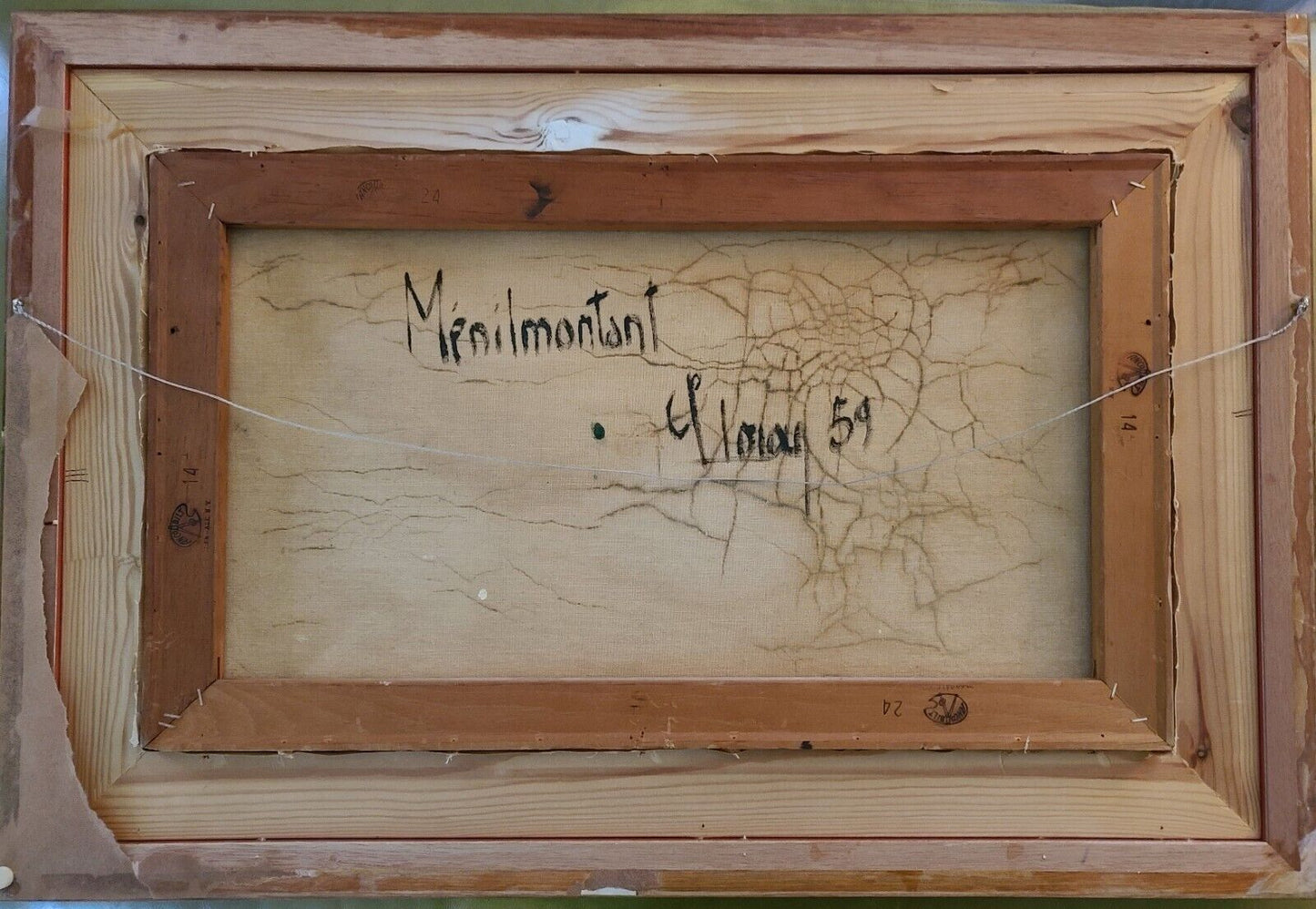 Signed Maurice de Vlaminck Style 1959 French Painting of Menilmontant Paris