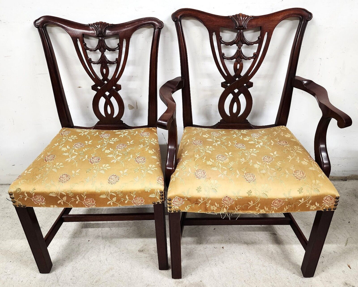 Chippendale Dining Chairs Antique Mahogany