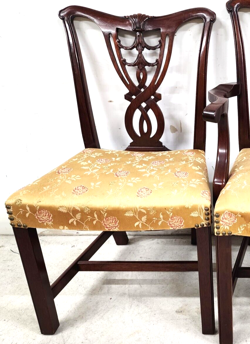 Chippendale Dining Chairs Antique Mahogany