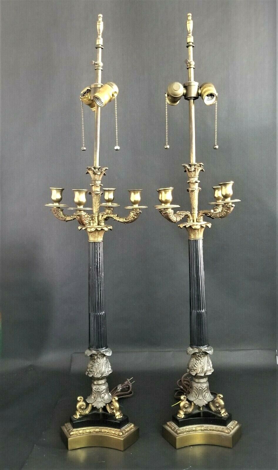 Pair of Vintage WARREN KESSLER Candelabra Table Lamps