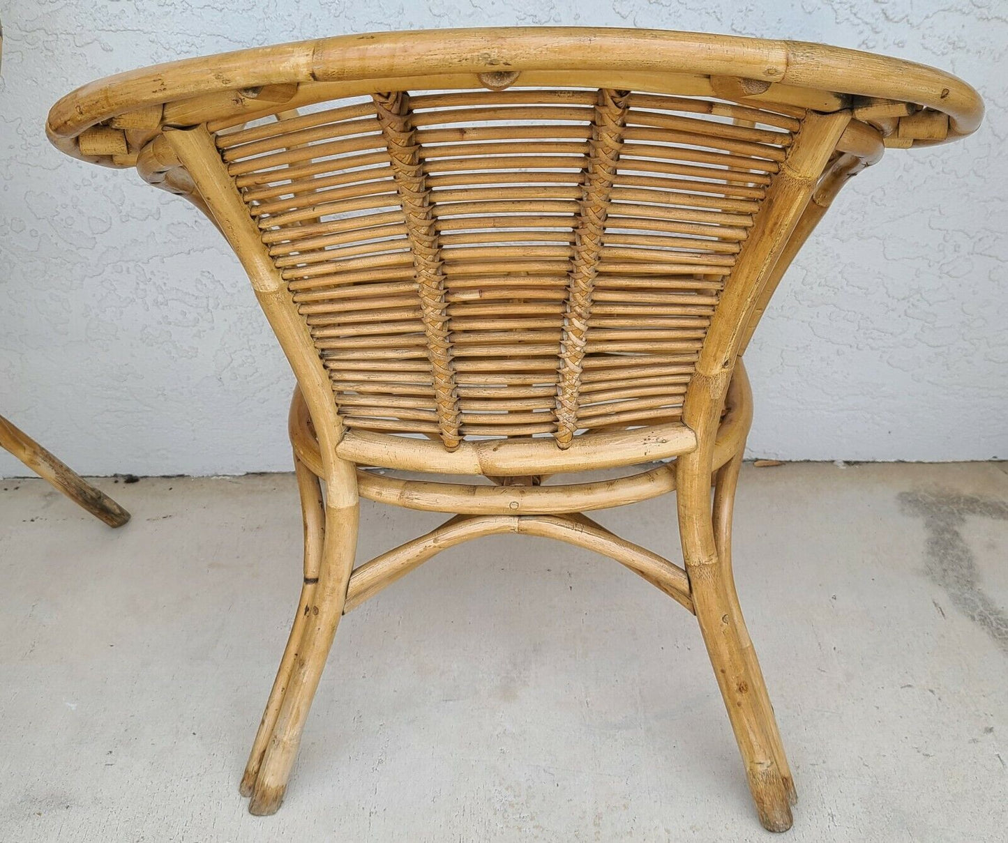 Set of 4 MCM FRANCO ALBINI Style Bamboo Rattan Bentwood Armchairs
