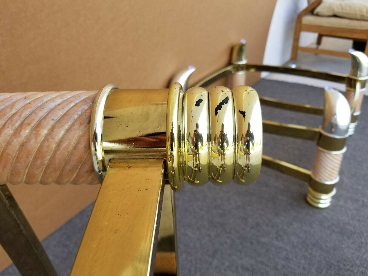 Mid-Century Faux Elephant Tusk Side End Tables Tommaso Barbi Style - a Pair