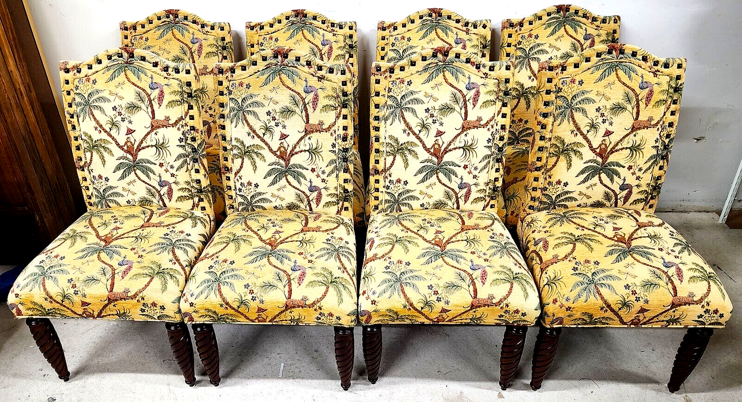 Tropical Jungle Dining Chairs Set of 8