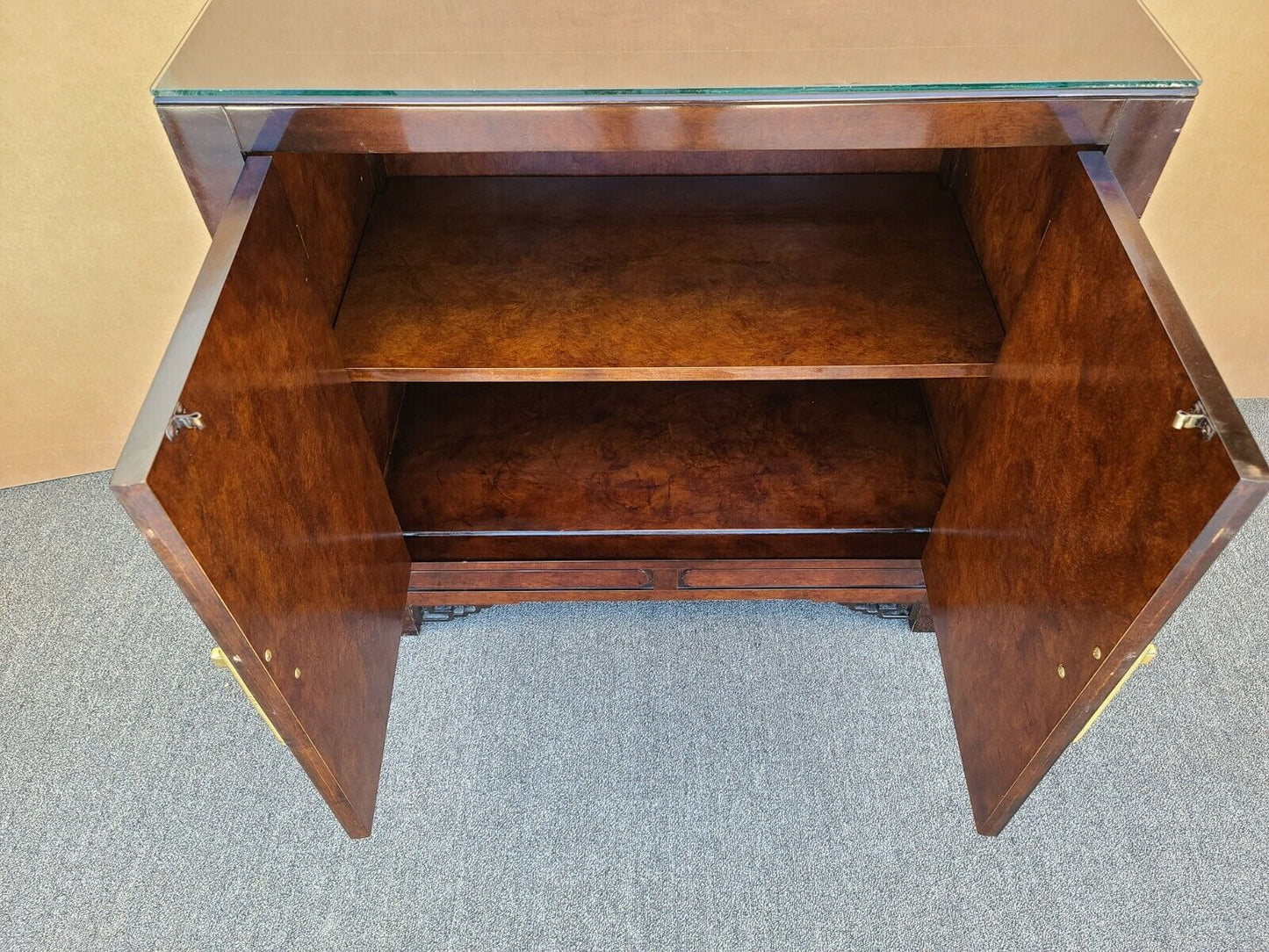 WHITE FURNITURE CO Mandarin Lacquered Asian Chinoiserie Buffet Server Dry Bar