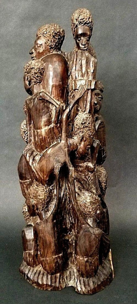 Makonde Tree Of Life Figural Sculpture 16"