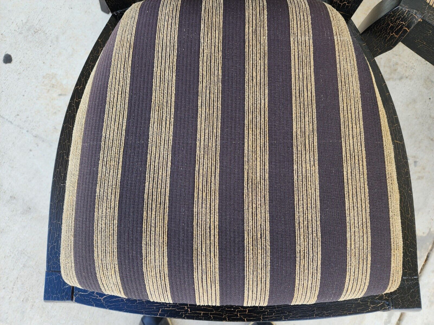 Set of 6 Draped Back Solid Wood Dining Chairs