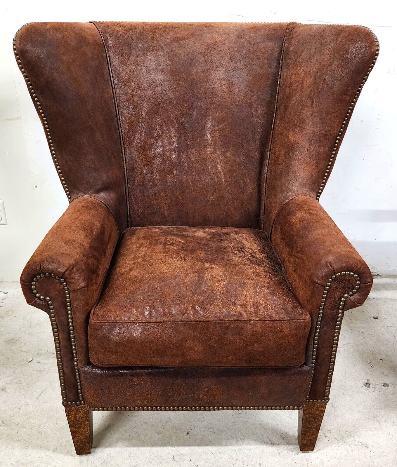 Leather Wingback Lounge Chair by PAUL ROBERT