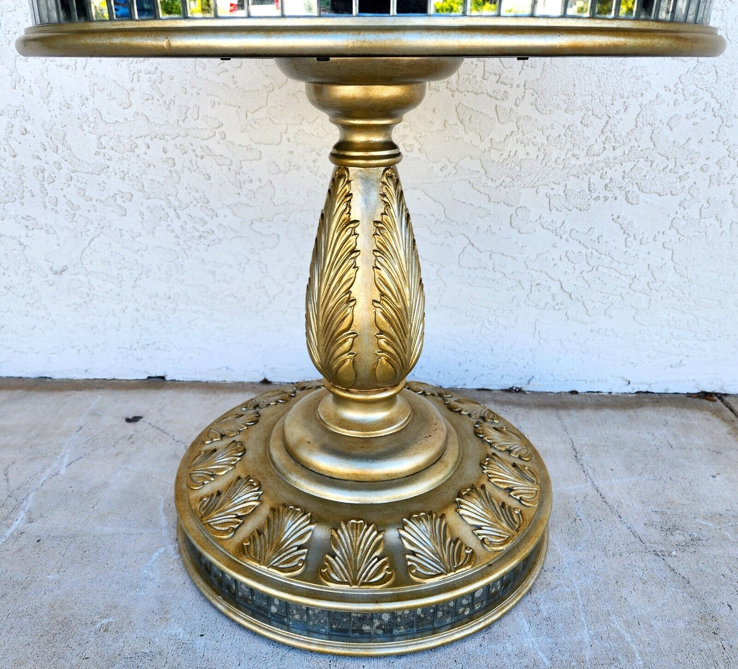 JOHN RICHARD Style Eglomise Mirror Center Side Accent Table