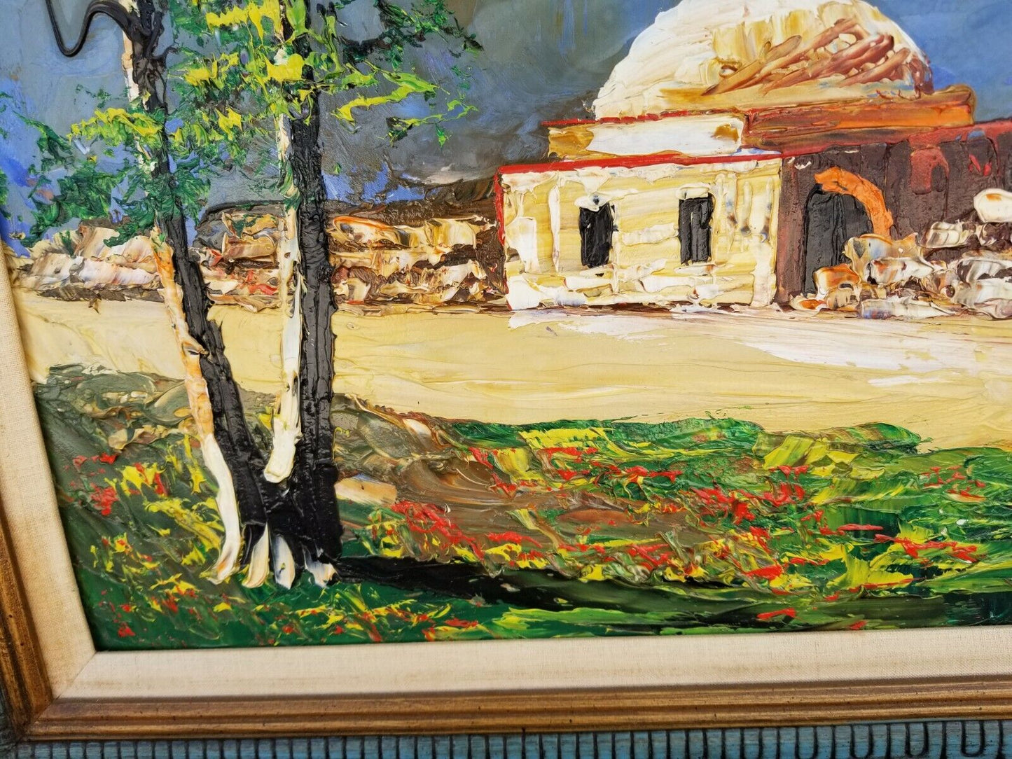 1978 Original Signed MORRIS KATZ Oil Painting of Rachel's Tomb Framed on Board