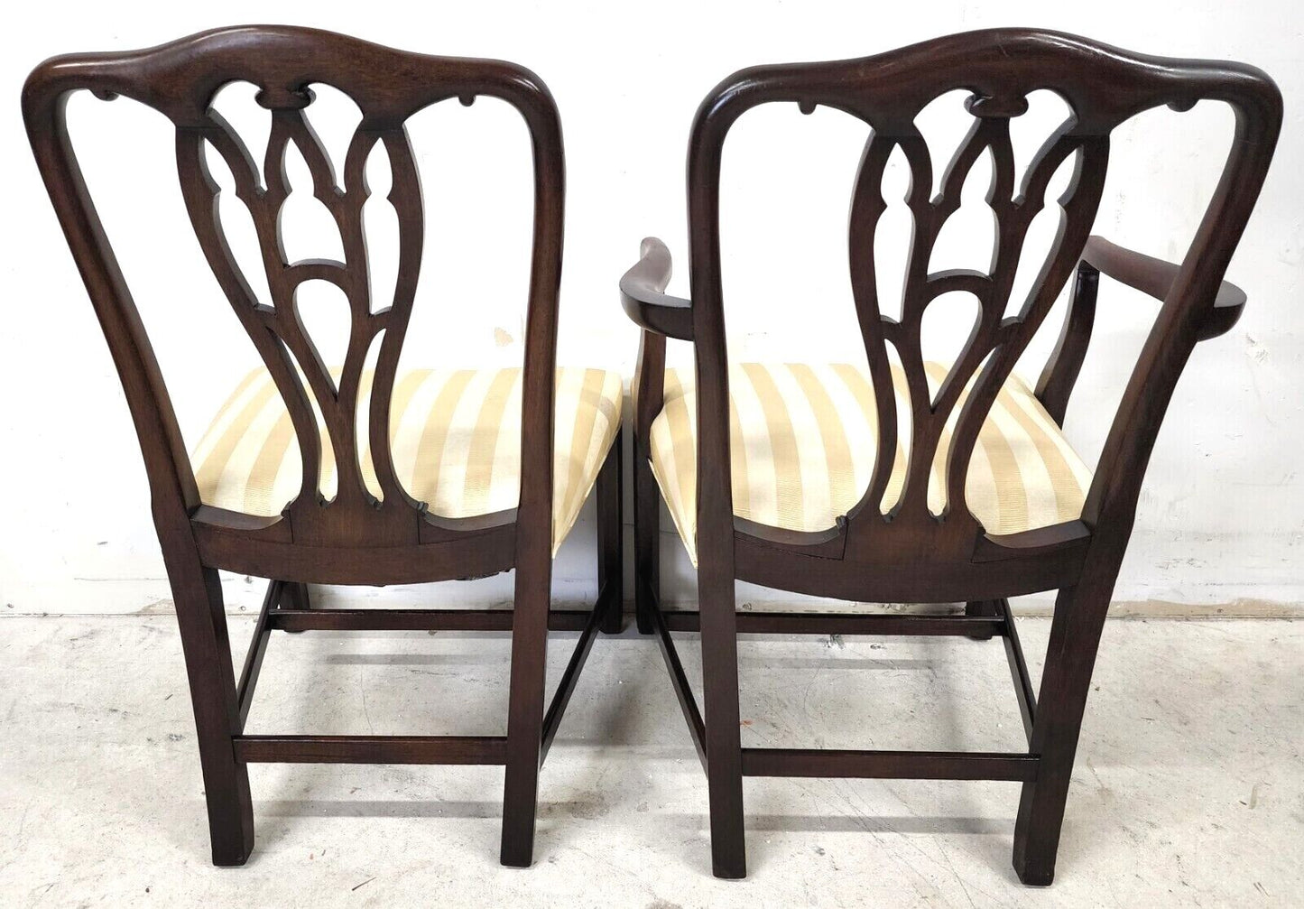 Antique 1800s Mahogany Chippendale Dining Chairs Set of 6