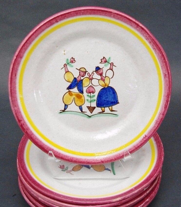 (6) ICS Industria Ceramica Salarnitana Studeman Doelker Era Plate Italy 10"