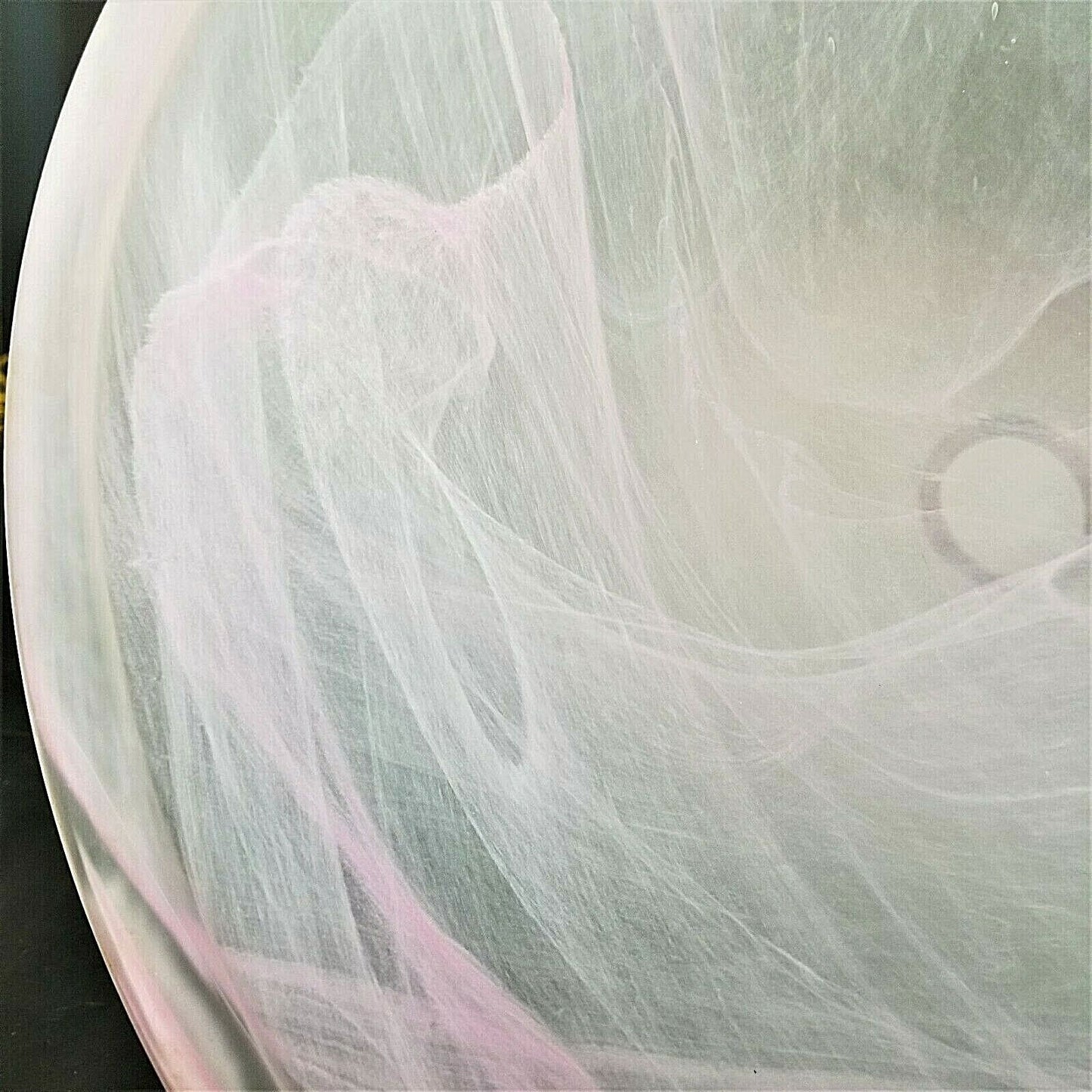 Large 20" MURANO Lavorazione Pink Swirl Footed Serving Centerpiece Display Bowl