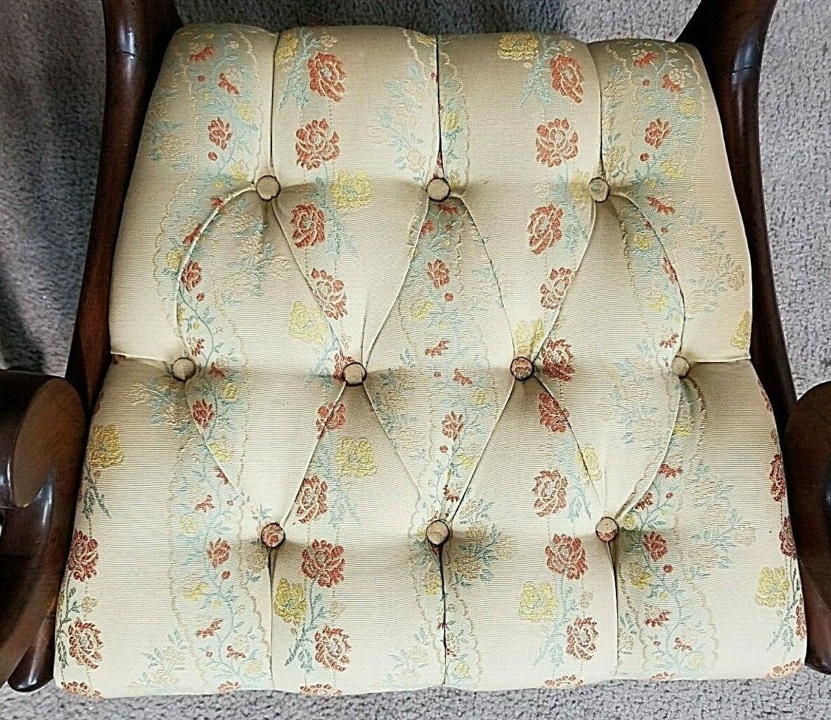Antique 1800's George III Style Mahogany English Regency Desk Vanity Chair