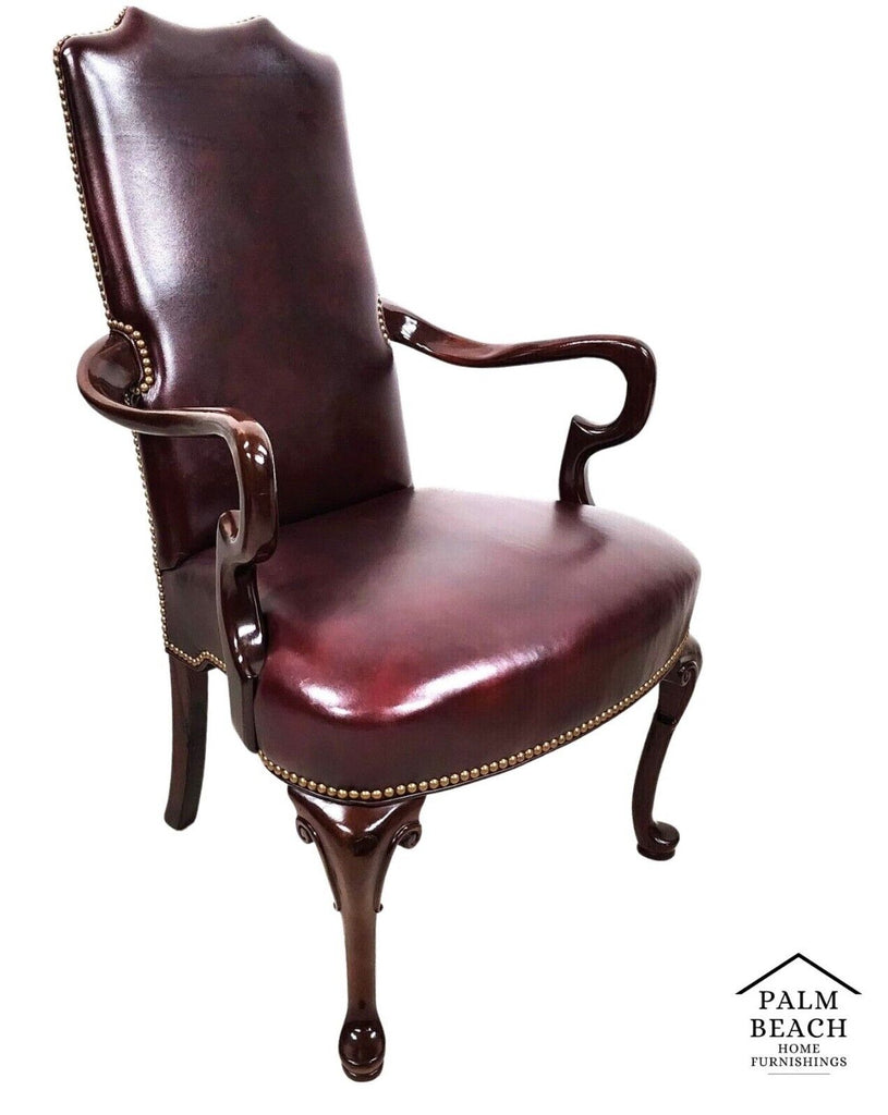 Guerin Leather Accent Office Armchair by HANCOCK & MOORE