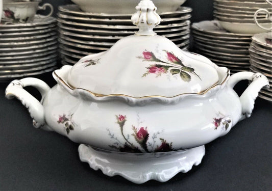 ROSENTHAL Pompadour Moss Rose Covered Serving Casserole Dish