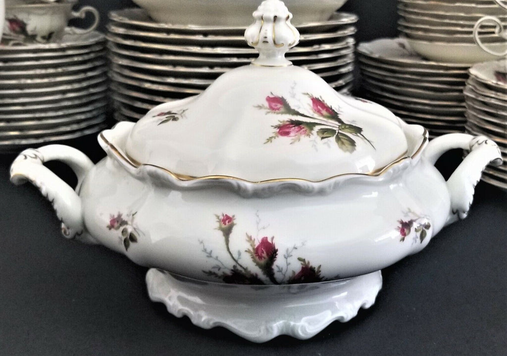 ROSENTHAL Pompadour Moss Rose Covered Serving Casserole Dish