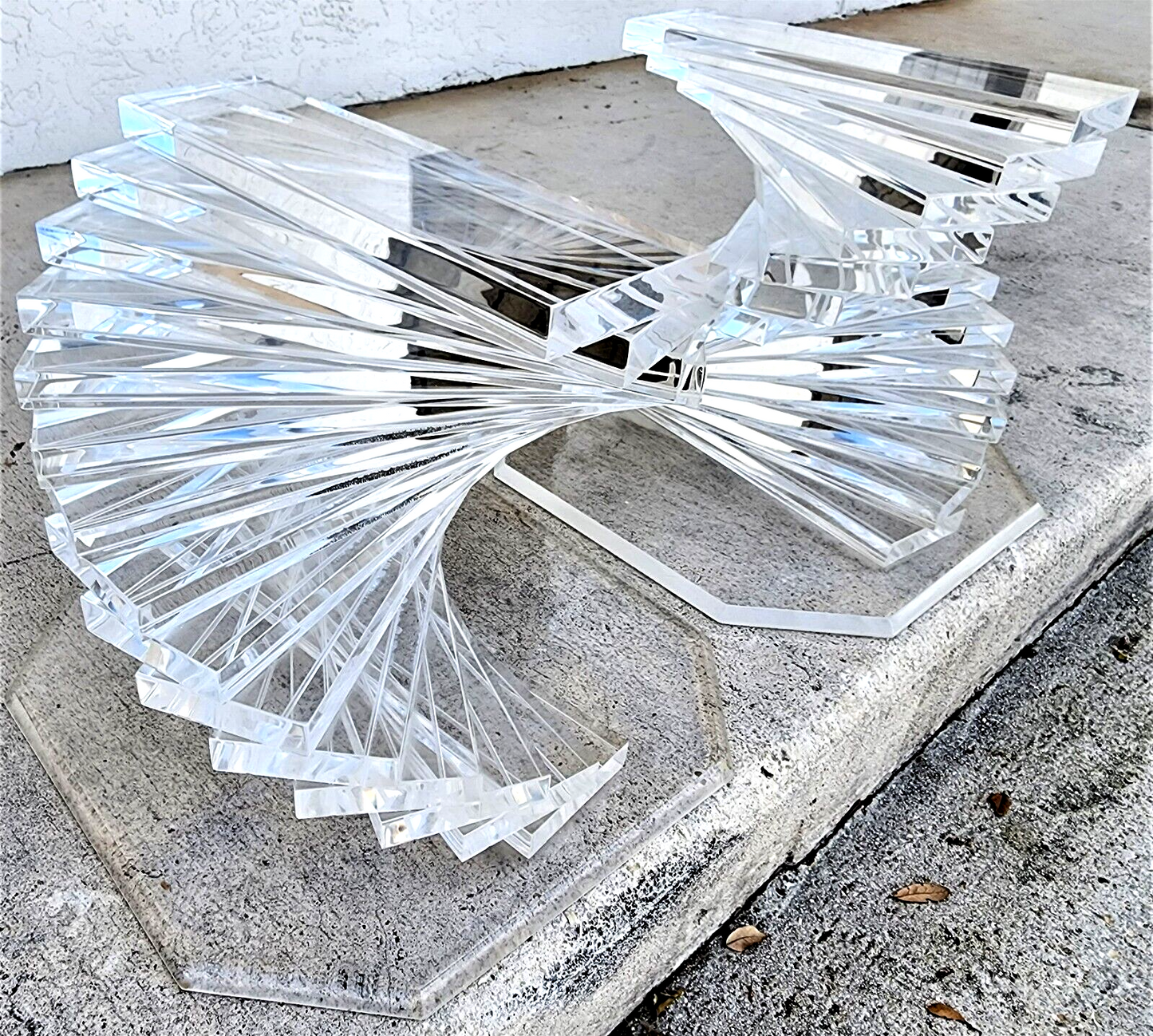 Vintage Marble & Lucite Coffee Table
