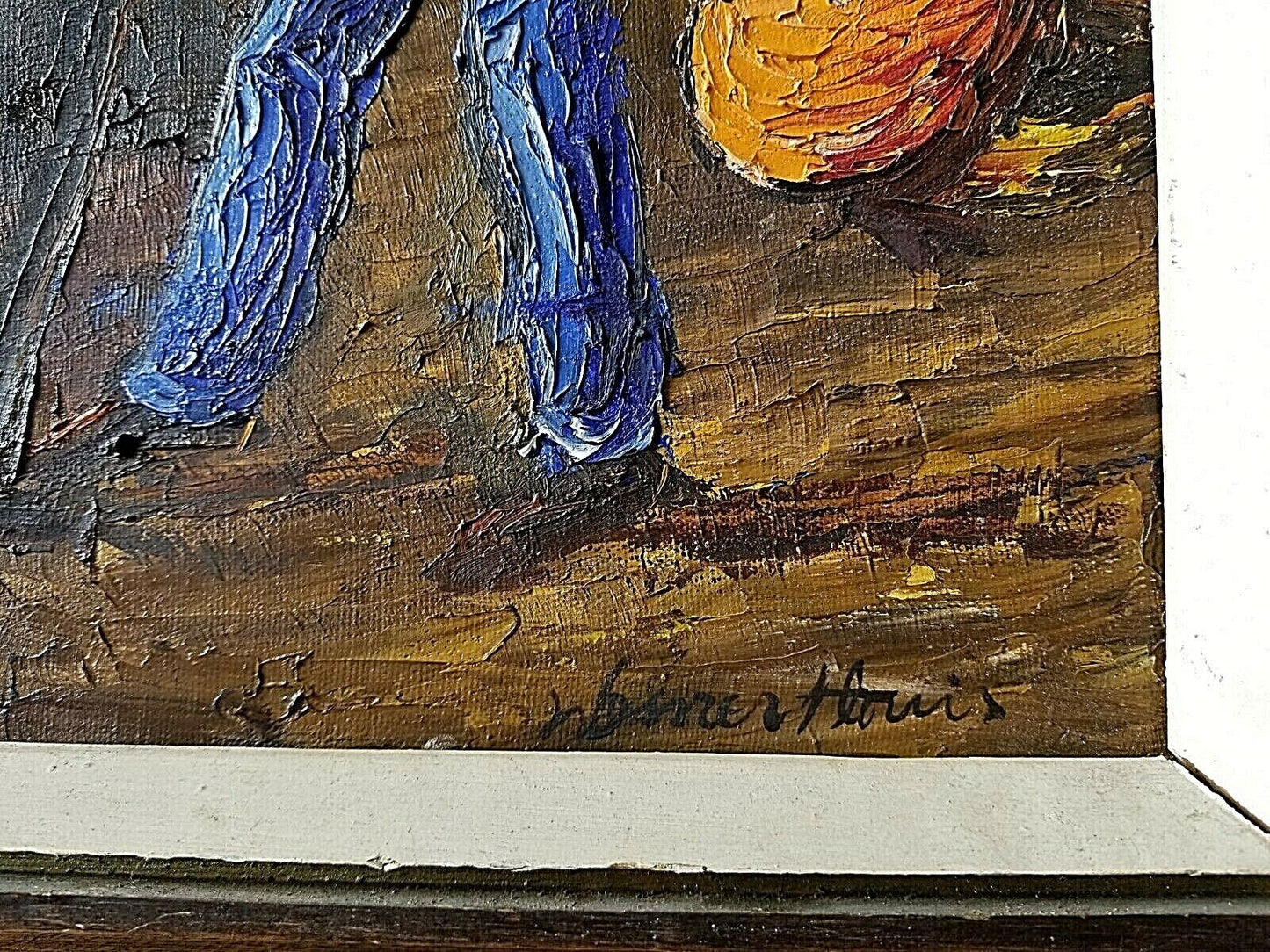 WESNER PIERRE-LOUIS (Haitian 1948-) Oil Painting of Cock Fight