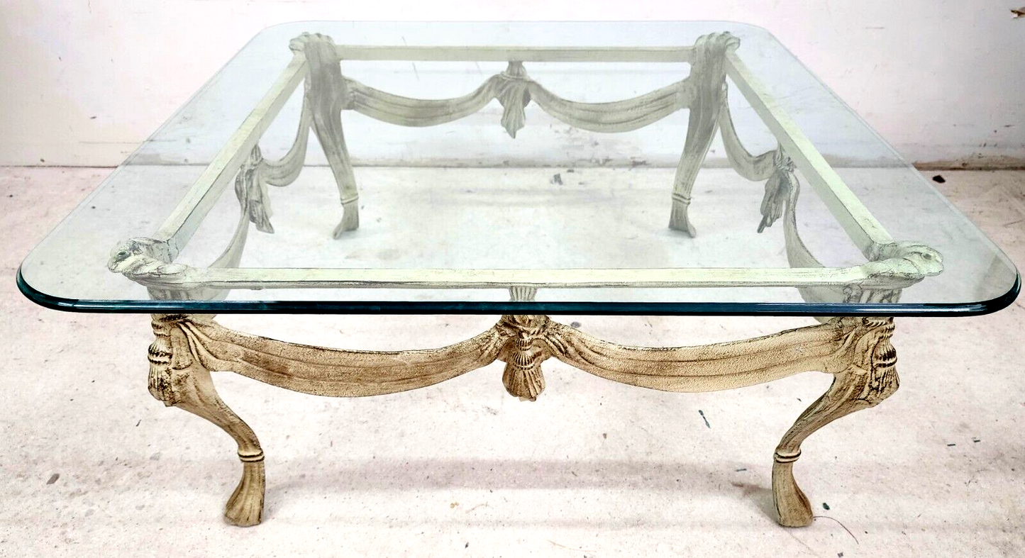 Louis XlV Cast Metal Coffee Table Mid Century