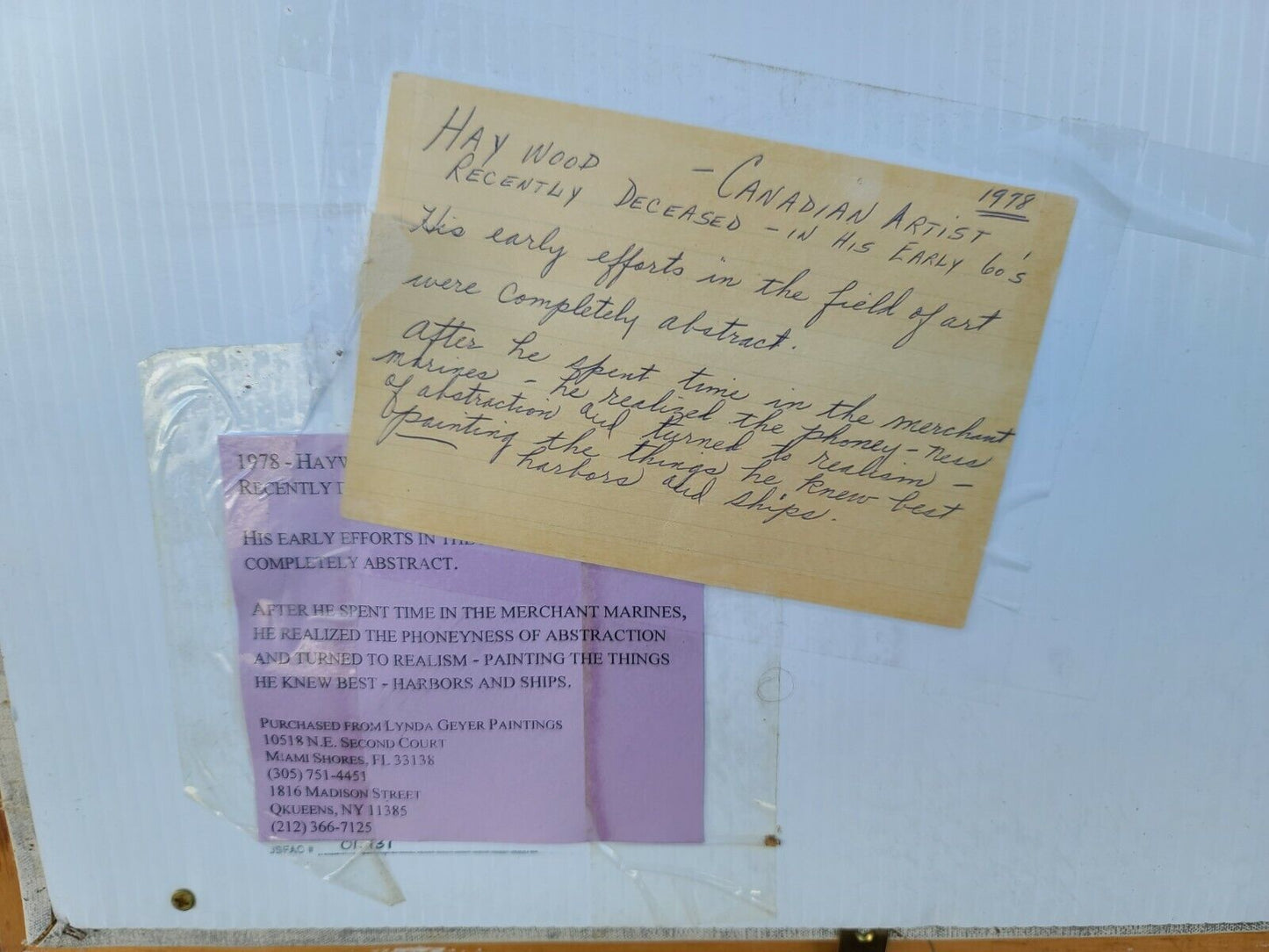 Original Signed HAYWOOD Seascape Landscape Oil Painting