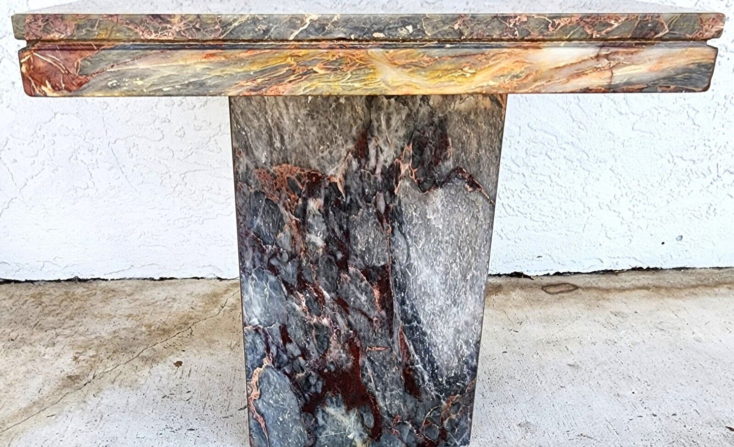 Marble Side End Accent Table Boho Vintage
