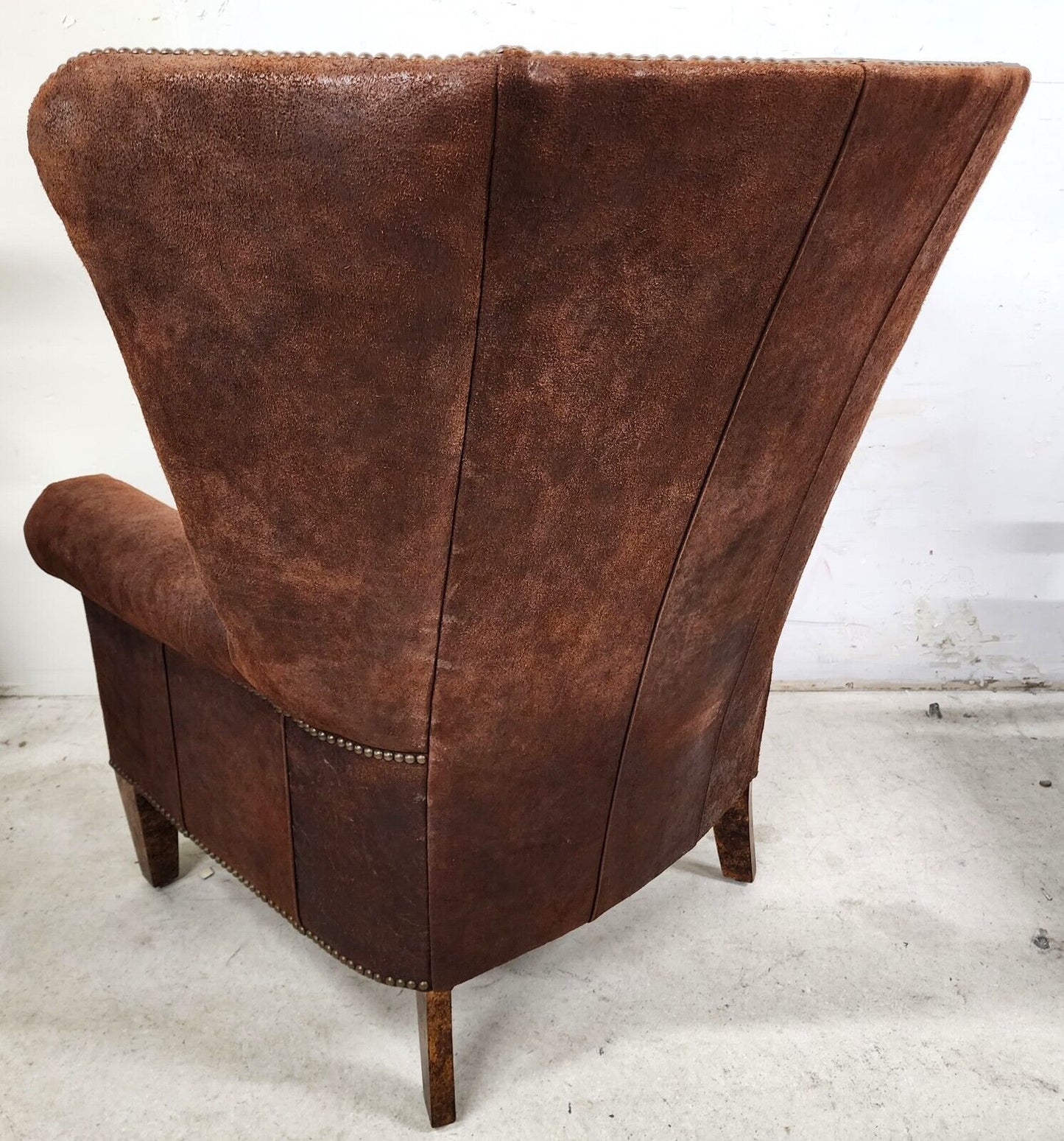 Leather Wingback Lounge Chair by PAUL ROBERT