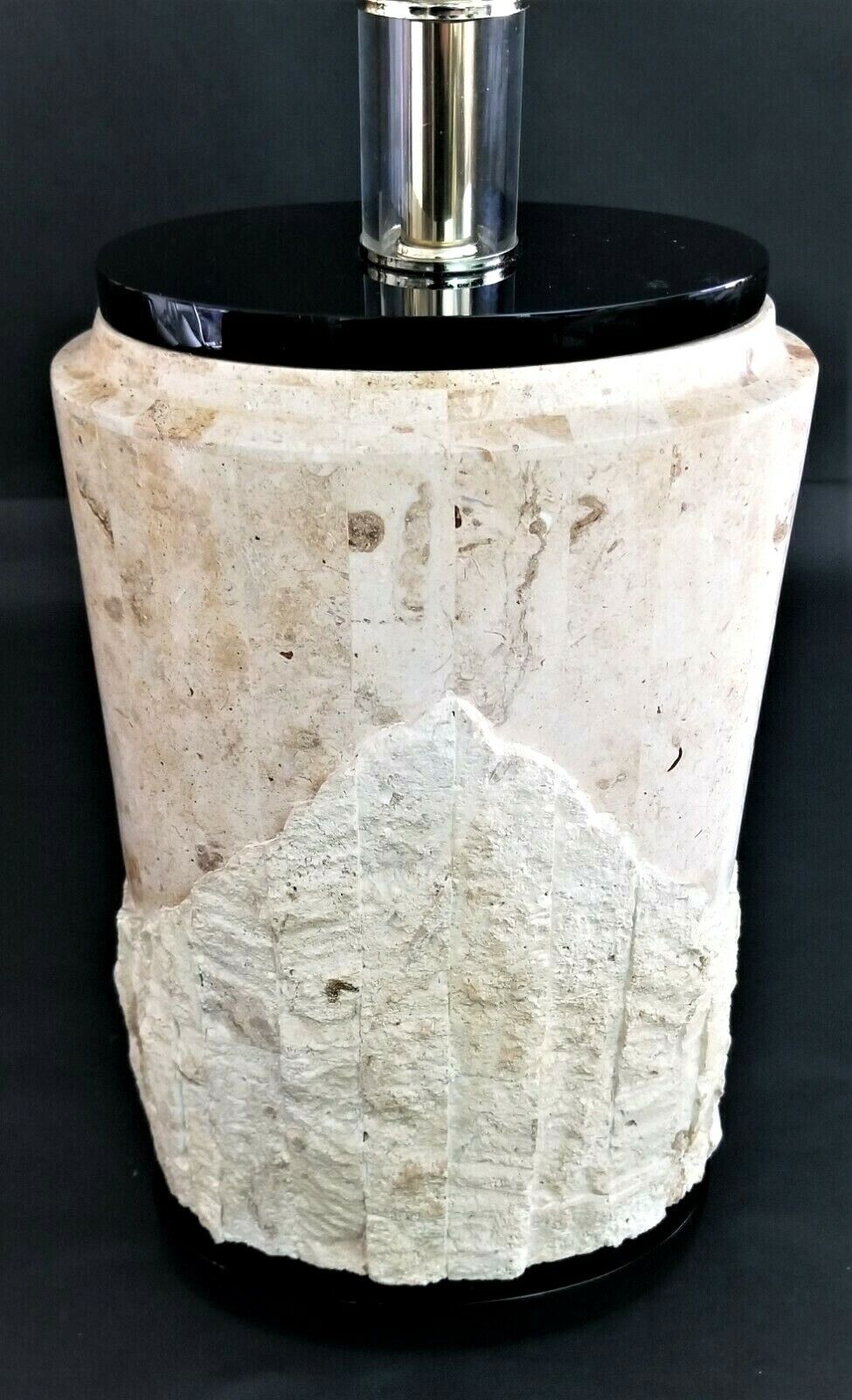 Postmodern MAITLAND SMITH Style Mactan Stone Tessellated Marble Table Lamp