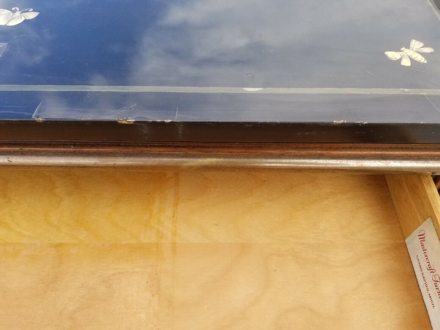 Mid Century Mastercraft Lacquered Rolling Dry Bar Sideboard Buffet Server Cart