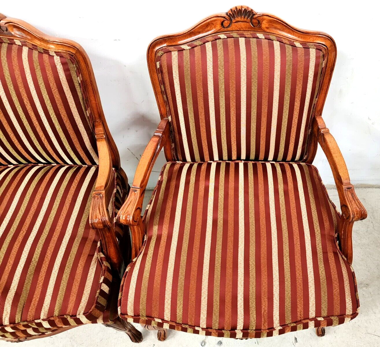 Pair of French Country Style Armchairs Accent Chairs