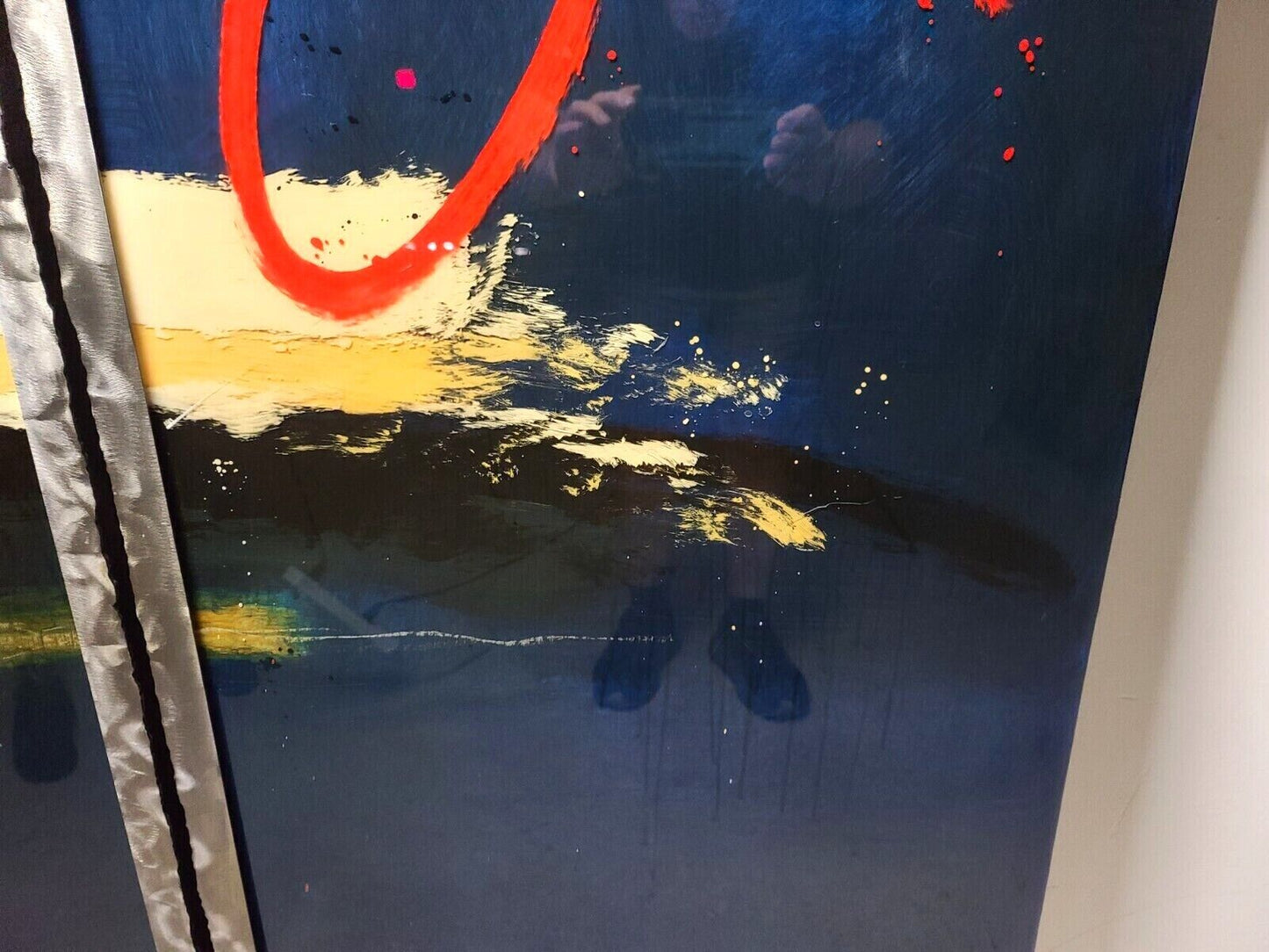 Monumental 61 x 51 Mid Century Modern Abstract Painting Sculpture by SCOTT HILE