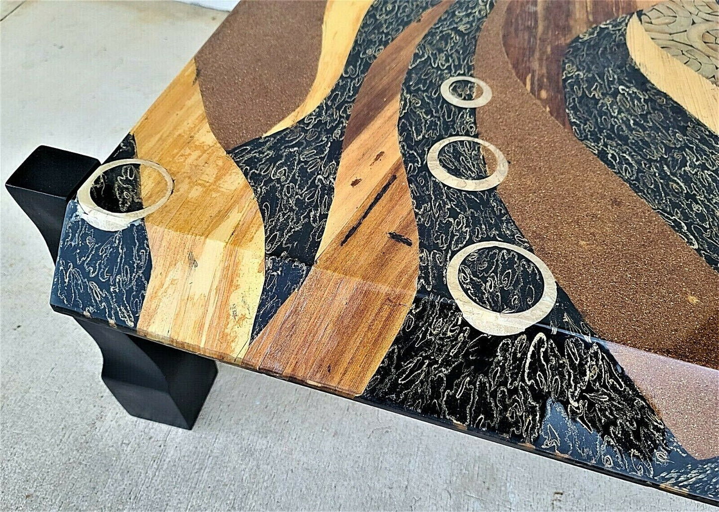 Contemporary MARQUIS OF BEVERLY HILLS Lacquered Organic Collage Coffee Table