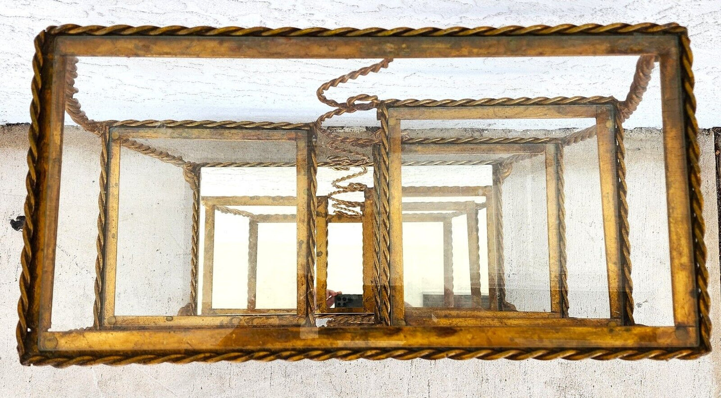 Rope Tassel Gilt Table Shelves Vintage