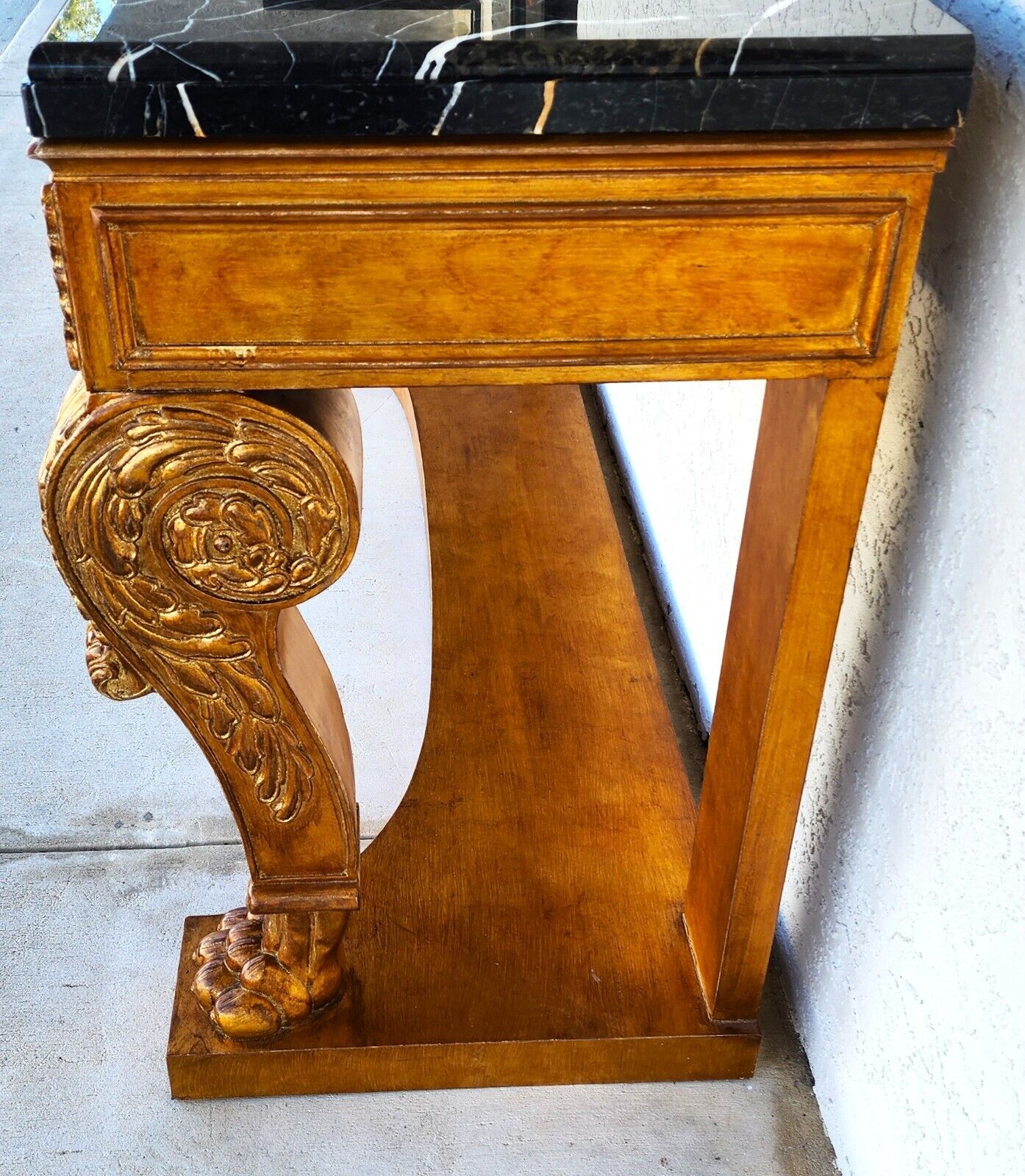 Console Table Marble & Giltwood Italian by HENREDON