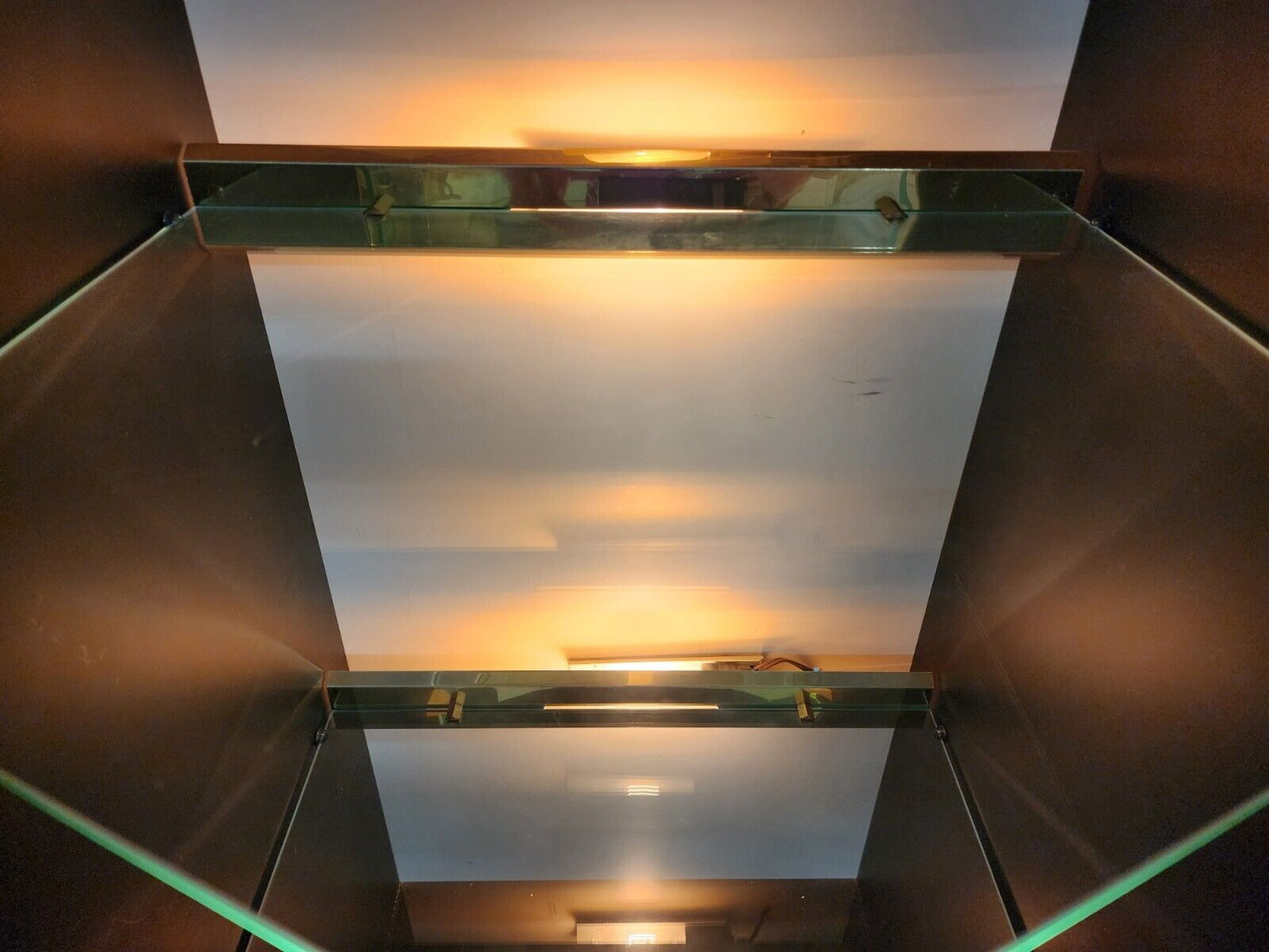 Vintage Wall Display Cabinet with Dry Bar