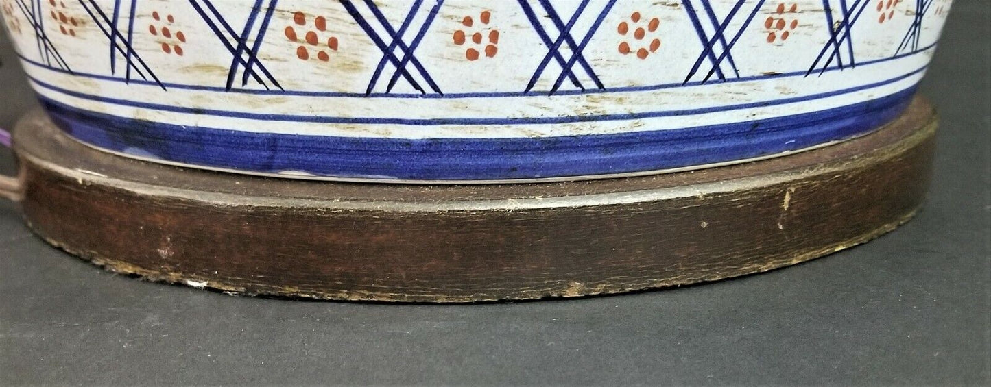 Large Signed FREDERICK COOPER Asian Chinoiserie Figures and Flowers Table Lamp