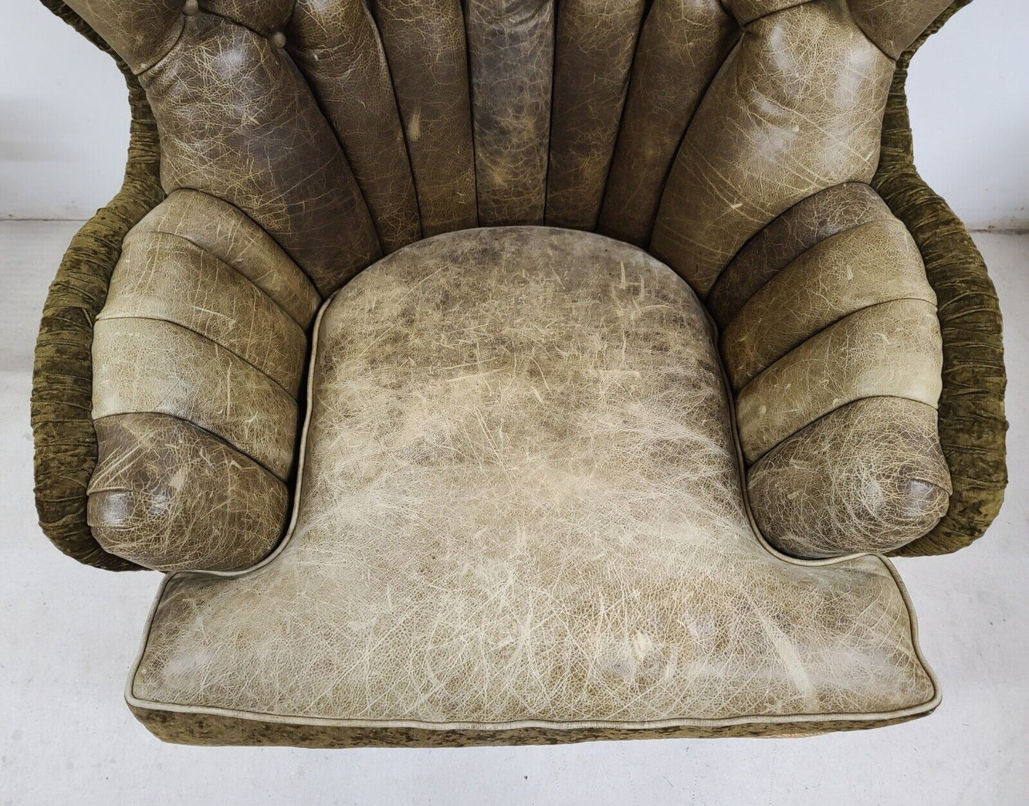 Leather Wingback Library Reading Chair by CAROL HICKS BOLTON for E J VICTOR