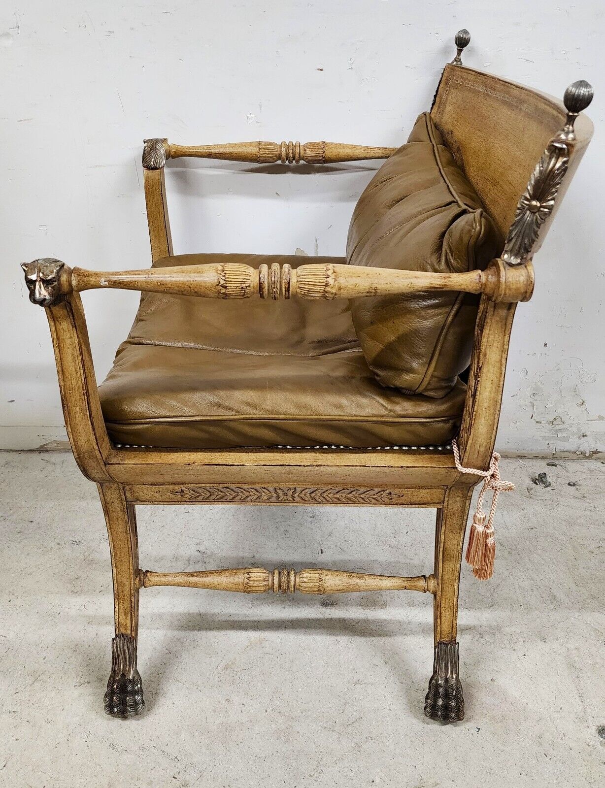 Hollywood Regency Leather " Cleopatra " Armchairs by FERGUSON COPELAND