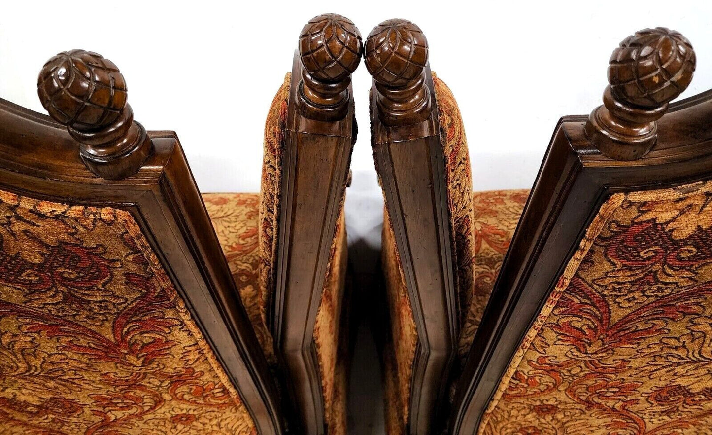 Pair of Oversized Regal French Wingback Armchairs by CENTURY FURNITURE